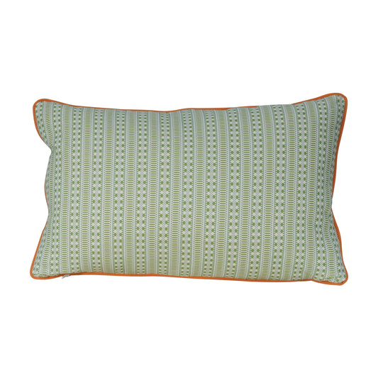 Gaisford Poppy Green Custom Lumbar Pillow