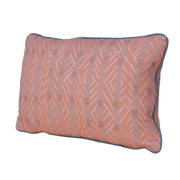Bow Tie Stripe Coral Custom Lumbar Pillow