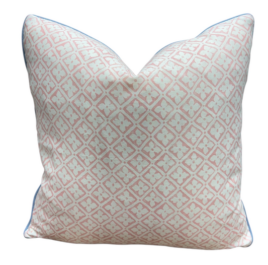 Quadrille Soft Peach Custom Pillow