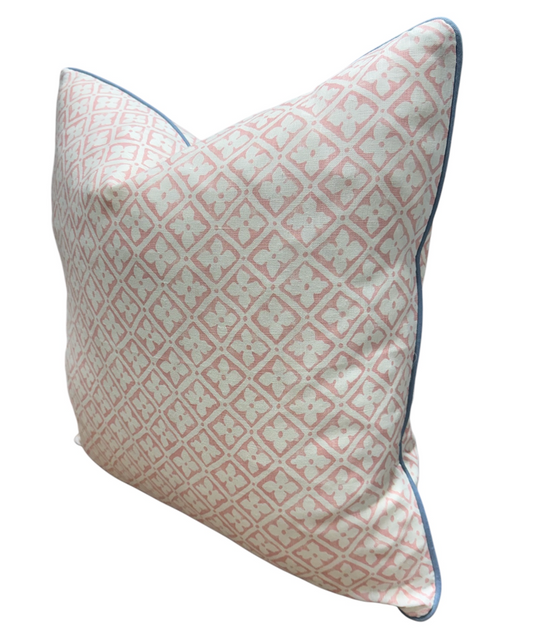 Quadrille Soft Peach Custom Pillow