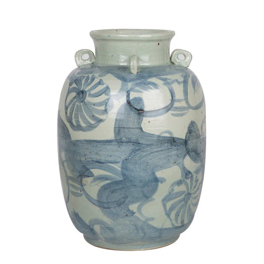 Blue and White Flower Lamp