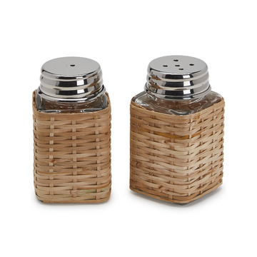 Rattan Salt and Pepper Shakers