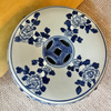 Blue & White Flower and Bird Garden Stool