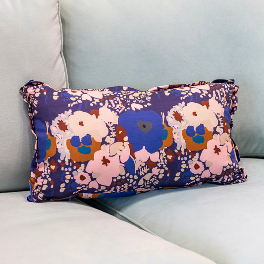 Cleo Navy Custom Lumbar Pillow