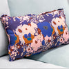 Cleo Navy Custom Lumbar Pillow