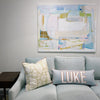 Name Appliqué Lumbar Pillow- LUKE
