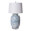 Blue and White Flower Lamp