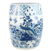 Blue & White Flower and Bird Garden Stool