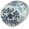 Blue & White Flower and Bird Garden Stool